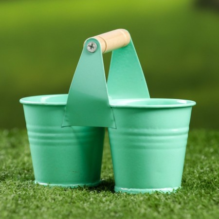 Double pot with a pen 11*5*8.5cm-4