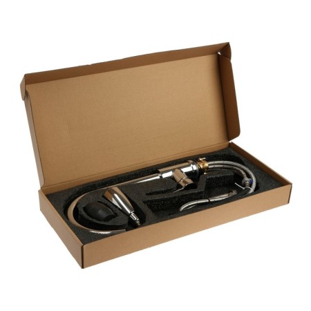 Kitchen mixer Zein Z1300, one -rod, retractable spout, brass, color chromium-1