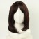 Artificial wig, with a bang, imitation of the skin, 30 cm, brown