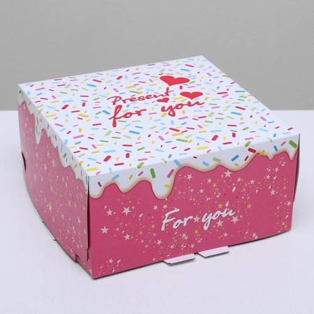 Confectionery packaging, box, "for you", 24 x 24 x 12 cm, 1.5 kg