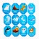 Cards on the ring for learning English "animals of poles", 20 cards, ring, 3+