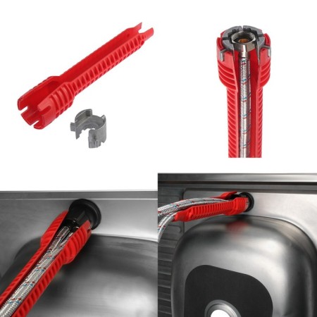 Plumbing key 6 in 1 tundra, insert 21-23-27 mm, housing 28 and 52 mm, 250 mm-3