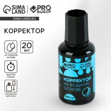 A water -based corrector with a water -based brush, 20 ml PRO RIGHT “Black Neon”, price for 1 pcs