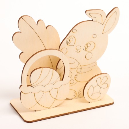 Harvesting for creativity. Wood painting "Bunny"-1