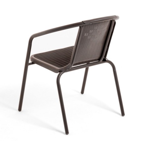 Set of garden furniture: table, 4 stools, black-8
