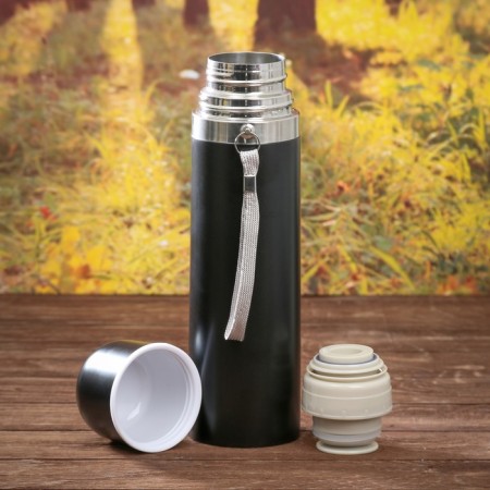 Gift set of tourist "Character and Strength": a thermos 500 ml, a mug 2 pcs-4