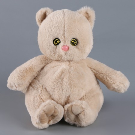 Soft toy "cat", 25 cm, cream color
