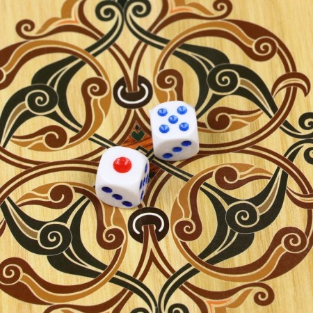 Wooden backgammon large, board game "Leo", 40 x 40 cm, with checkers-4