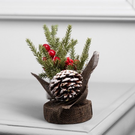 Figure LED “Winter Rowal” 19 X13 X13 cm, 10 LED, AG13X3 batteries (included), glow warm white-1