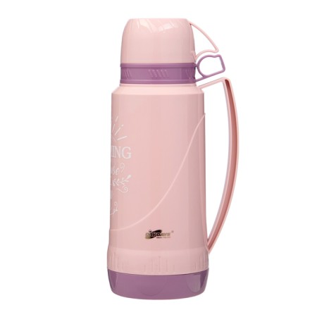 Thermos1.8 l, with a glass flask, retains heat 12 hours, pink