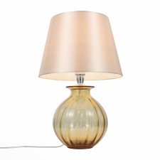 ST LUCE bedside lamp. SL968.904.01. Ampolla. 1x60 W, E27, 35x35x54 cm, chromium color, amber