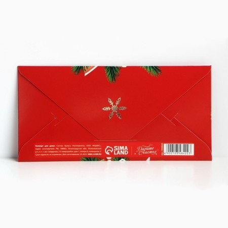 Money envelope “Happy New Year!”, Balt, embossing, 16.5 x 8 cm, New Year-3