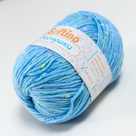 Yarn 60% acrylic, 30% cashmere, 10% silk "spring" 50 g 80 m color 12V Directly blue-1