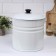 A bucket without a decolle, 12 l, with a lid, white color
