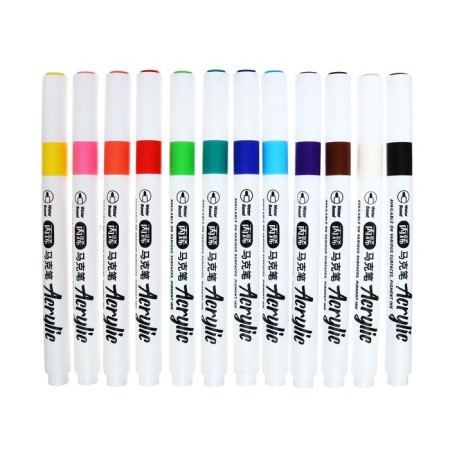 Acrylic markers set 24 colors, a round tip, for any surface-2