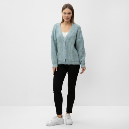 Cardigan female, blue color, One Size (46-52)-1