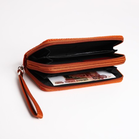 Women's wallet with lightning, orange color-3