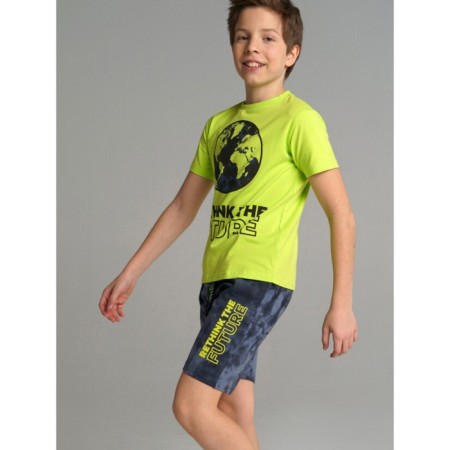 Set for a boy: T -shirt and shorts, height 146 cm-3