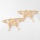 Earrings Metal "Butterfly" openwork, color gold