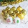 Set of balls plastic D-6 cm, 12 pcs "Kuzo" gold