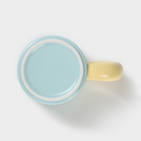 Ceramic "air" mug, 300 ml, blue and yellow color-3