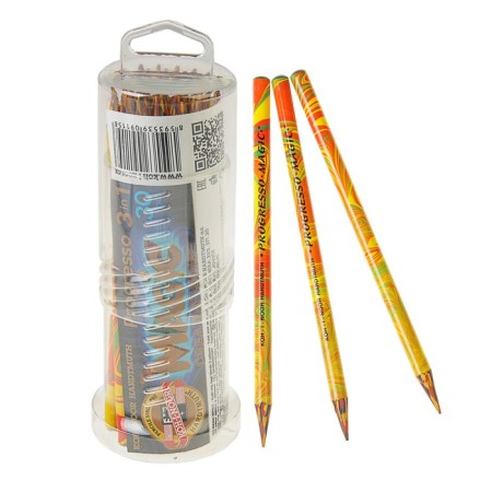 Pencil with multicolored segments, Koh-I-Noor 8775 Progresso Magic, whole-graphite