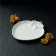 Porcelain dish with magistro sauce "Blanche. Strawberries ", d = 25 cm, white color
