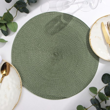 Serving shade "Classic", color green, d 38cm