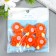 Decor for creativity plastic "Chamomile, rose and God's cow" Orange 3.1x3.6 cm