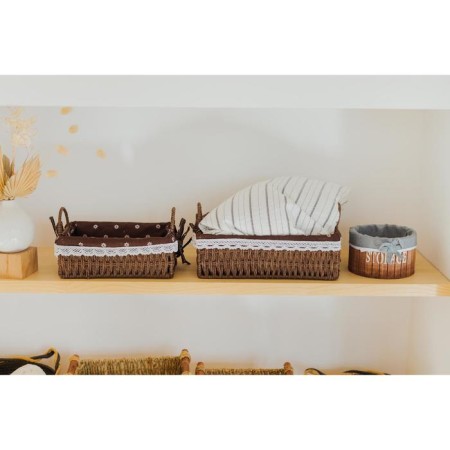 Basket for storage of handmade wicker work “Margarita”, 31 × 22 × 10 cm, brown color-3