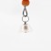 A toy for birds with a carapace carapace and beads, 20 x 6 cm, orange