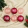 Set of balls plastic D-8 cm, 6 pcs "night" stars, pink