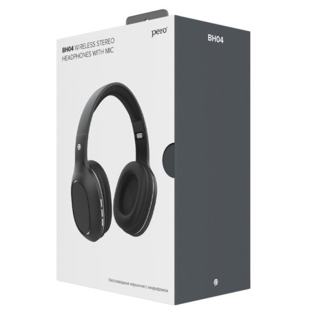 Headphones Pero BH04, wireless, full -size, microphone, 400 mAh, up to 20 hours, black-7