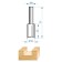 Frases groove Encor Prof 46015, straight, on wood, d = 8 mm, 15 x 25 mm