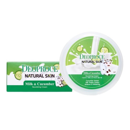 DEOPROCE NUBLIC CREAMENT AND BODY, with cucumber and milk extract, 100 g