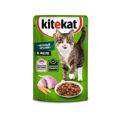 Wet Kitekat food for cats, delicate rabbit in jelly, 85 g-8