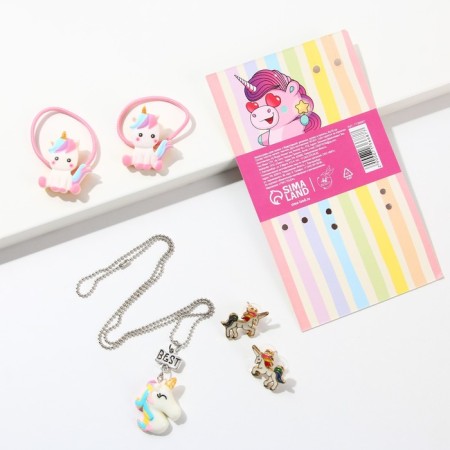 Hair accessories with jewelry "everyone dreams", elastic bands, pendants and pusets-6