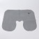 Pillow for neck is road, inflatable, 42 × 27 cm, gray color