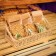 Trading tray "spices", plywood, 3 sections, 36 × 15 × 5/13 cm, manual weaving, vine
