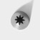 Confectionery nozzle "Closed star", D = 3.4 cm, output 1.1 cm, stainless steel