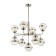 Sogno 9xe27 40w rod chandelier, size 75x75x62-122 cm, color nickel
