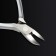 Pedicure nippers "Premium satin", hidden spring, 10.9 cm, blade length - 16 mm, silver color
