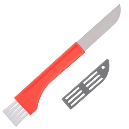 Mushroom picnic knife with brush, color mix-2