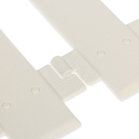 Decorative fence, 30 × 196 cm, 4 sections, plastic, white, "front garden"-10