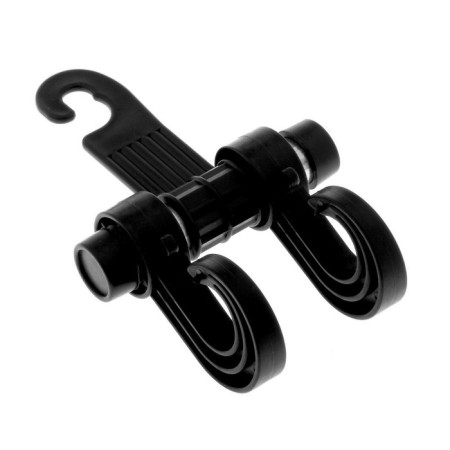 Killer-crunch on the headrest, two hooks, black