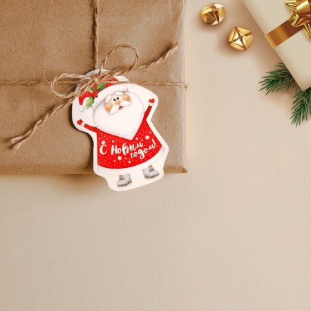 Schildik decorative for the gift "Grandfather Frost", 6.5 x 9.1 cm, New Year-1
