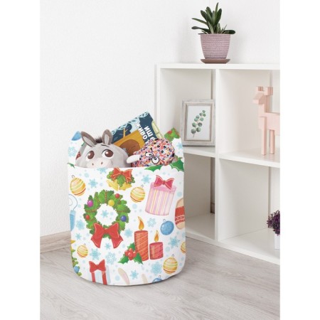 Basket for toys "New Year's snowmen, size 35x35 cm