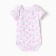 Body baby with short sleeve, white color/bunnies, height 74