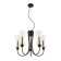 Suspended EVOLUCE lamp. Sle112403-05. Rammo. 5x40 watts, E14, 54x54x44 cm, black color