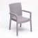 Gardener armchair "rattan" 57 x 57 x 87 cm, gray